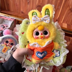 Yellow and Orange Plush Bunny Toy